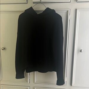 Greyson Black Hooded wool and Cashmere Sweater